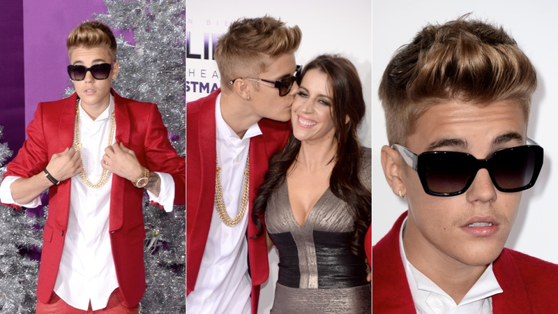 Illustration for article titled Believe Premiere: Cute Dresses and Bieber as The Elf on the Shelf